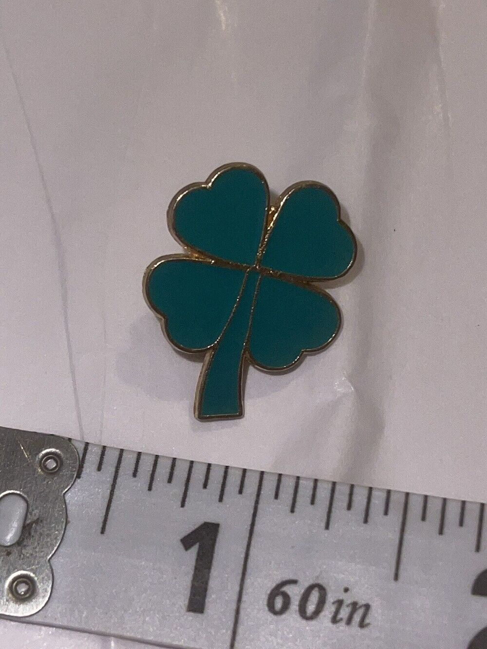 Green 4 Leaf Clover Pin Brooch